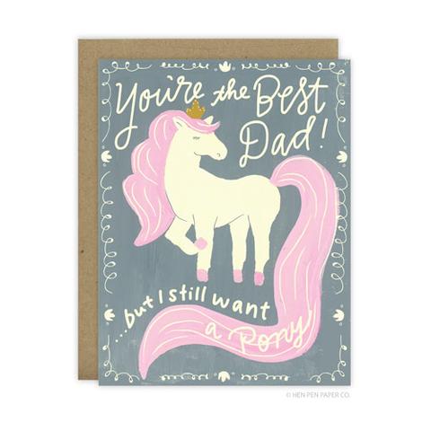 Pony Dad Greeting Card