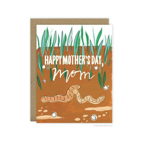 Worms Mom Greeting Card