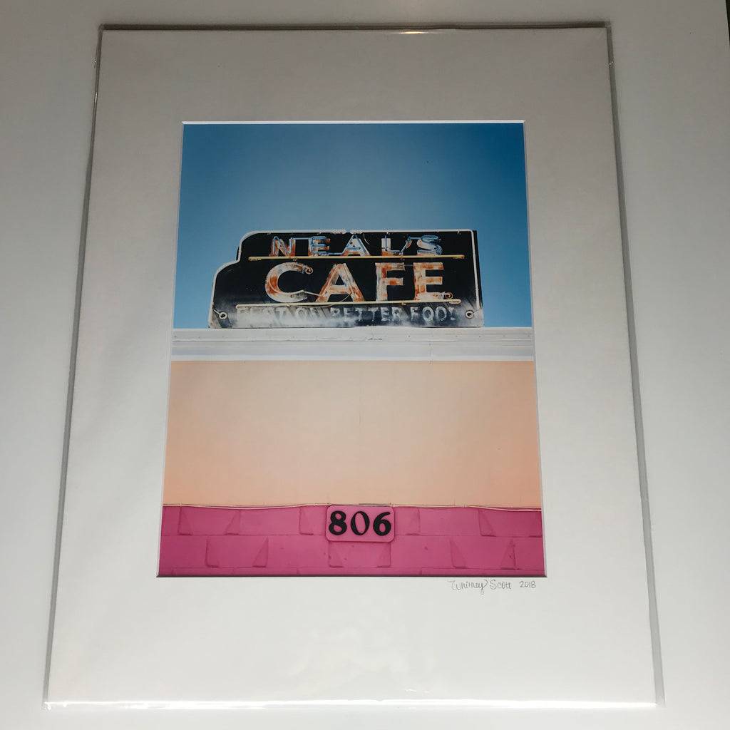 Whitney Scott Photography Neal's Pink/Blue Matted Print (11x14)