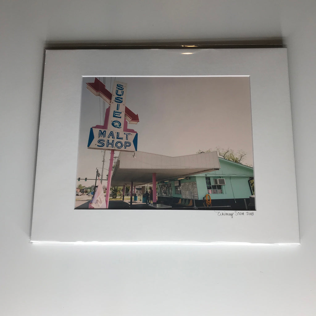 Whitney Scott Photography Susie Q Sign Matted Print (11x14)