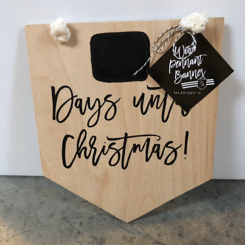 Days Until Christmas Wood Sign