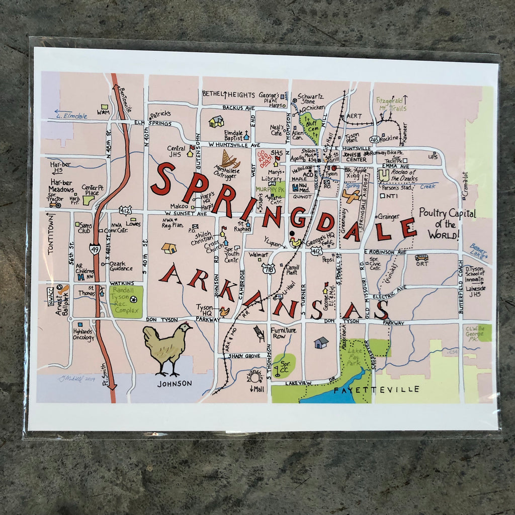 Springdale Map Print