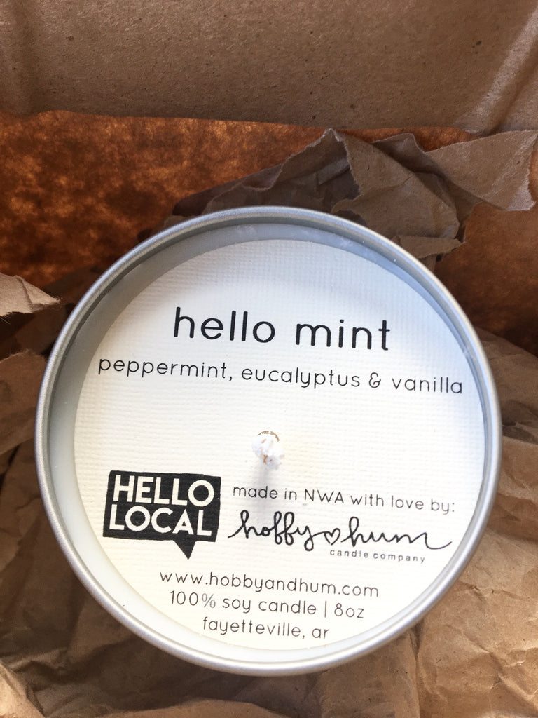 Hello Mint (Peppermint, Eucalyptus & Vanilla) Candle Tin